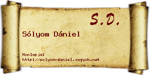 Sólyom Dániel névjegykártya